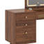 Meuble-lavabo de style bohème rétro, bureau Vantiy avec miroir et lumières DEL, coiffeuse avec plateau rabattable, coiffeuse avec rangement 3 tiroirs