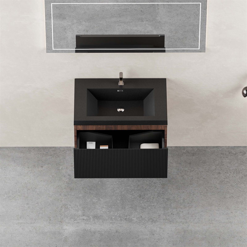 Floating Bathroom Vanity with Sink Combo, Modern Wall - Mounted Storage Cabinet with Soft - Close Drawers for Enhanced Bathroom Functionality