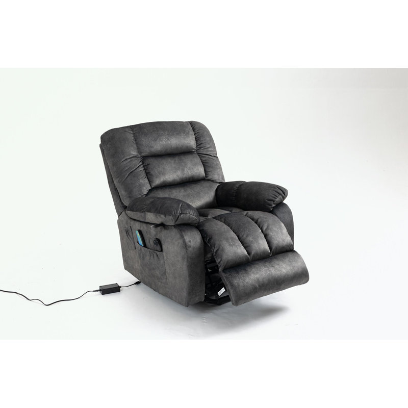Fauteuil inclinable inclinable avec poche latérale, Bleu grisâtre