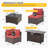 8-Piece Patio Furniture Set with Propane Gas Fire Pit Table-575407549-576908597