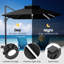Parasol en porte-à-faux 13 pi 10 pi avec lumières DEL et base lestée 10 pi-374397474