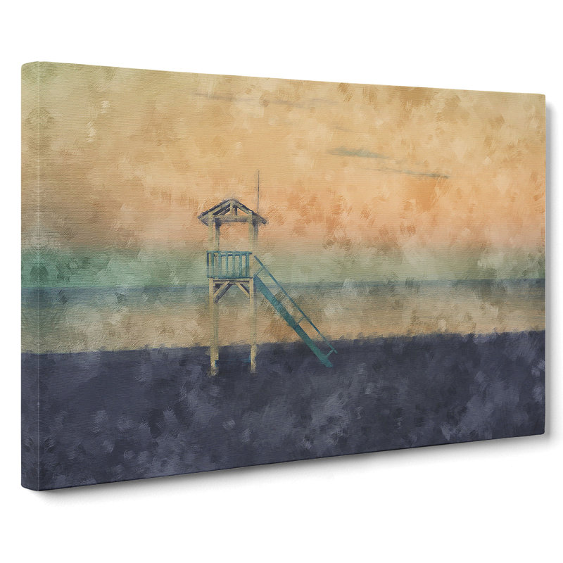 Beach Lifeguard Tower - Wrapped Canvas, 35cm H x 50cm W x 3cm D