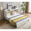 Lit escamotable avec rangement, matelas en mousse pliable et tiroirs surdimensionnés-1622890370