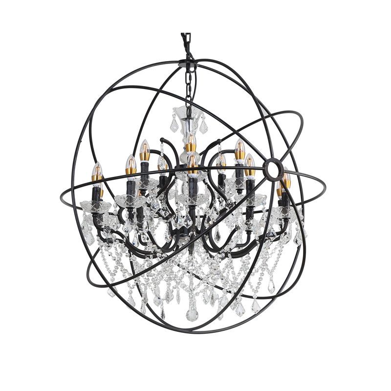 Lustre sphérique unique à 15 lumières Hashir