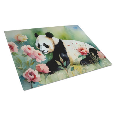 Panda Glass Cutting Board Large