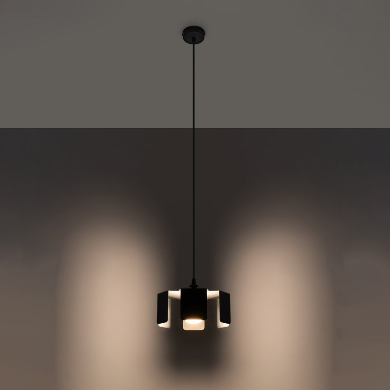 1 - Light Stainless Steel Pendant, Black