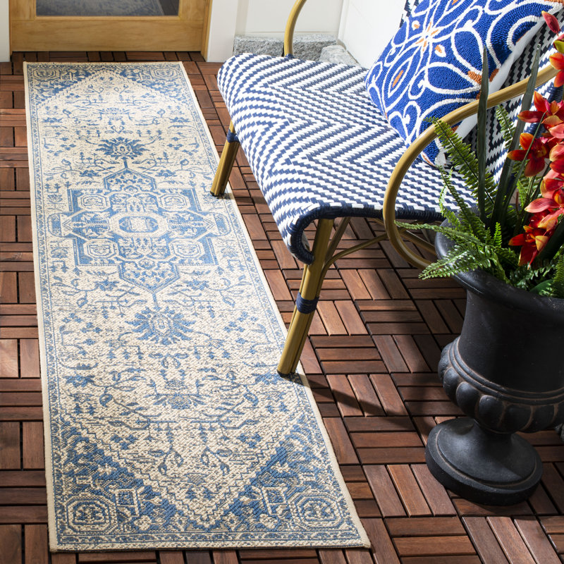 Adler Performance Oriental Indoor/Outdoor Area Rug, Runner 2'2" x 10'