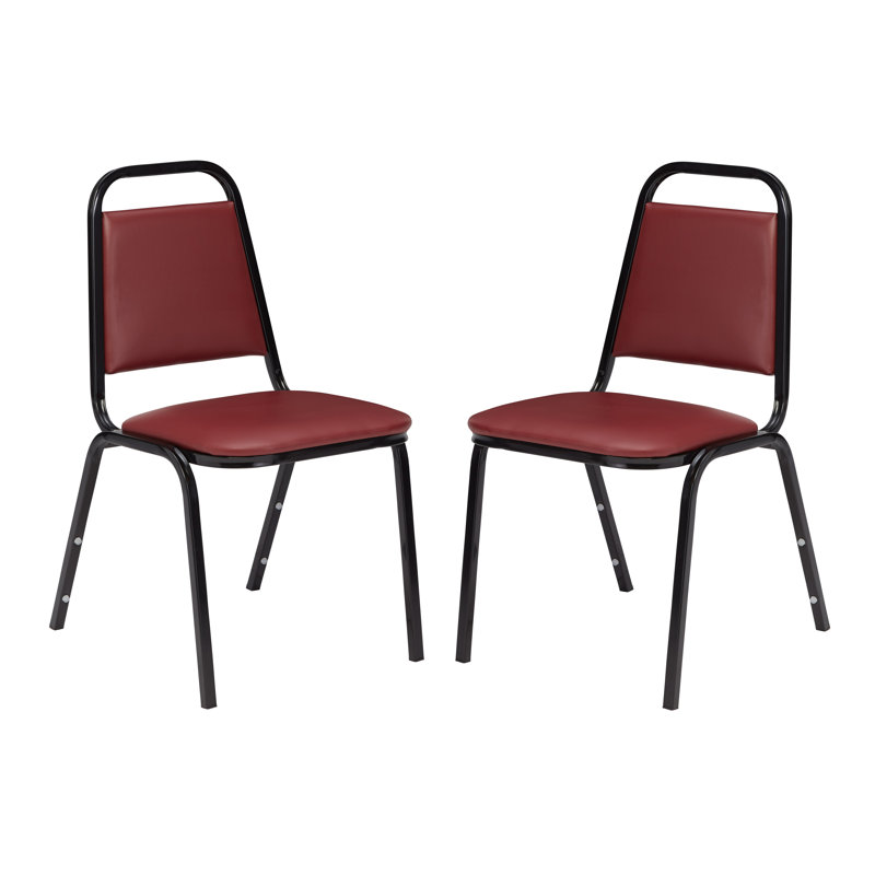 Chaise empilable en vinyle 9100 Series, Bourgogne agréable, 2
