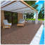 Carreaux de terrasse de style 12 pouces Style, plancher à emboîter pour le porche, la piscine, le balcon et la cour arrière, installation facile, brun rouge