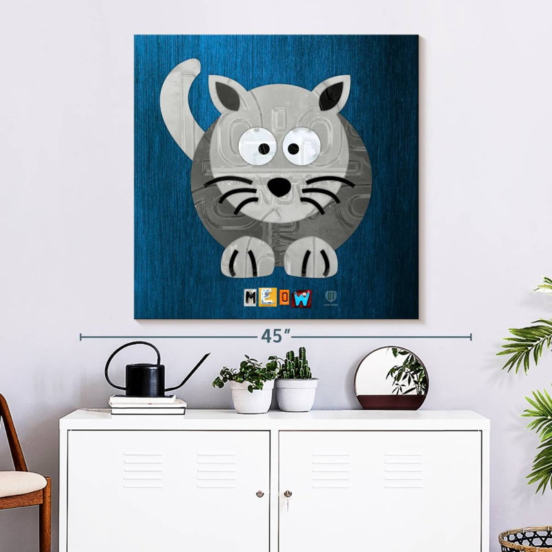 Crowle Meow The Cat, 33" H x 33" W
