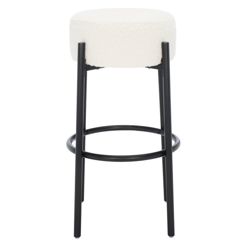 Tabouret Colombe, Bouclé ivoire, Tabouret de bar (siège d'une hauteur de 30 po)