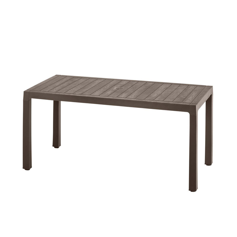 Table de patio 6 places Ebern Designs Waconia, Moka