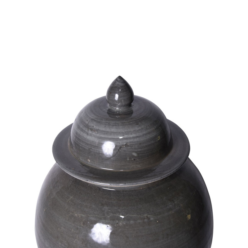 Handmade Jar, Gray, 20" H x 11" W x 11" D