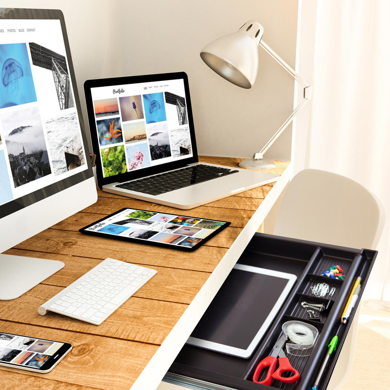 Mount-It! Attachable Drawer Under Desk, Large Slide Out Mountable Under Desk Pencil Tray & Organizer
