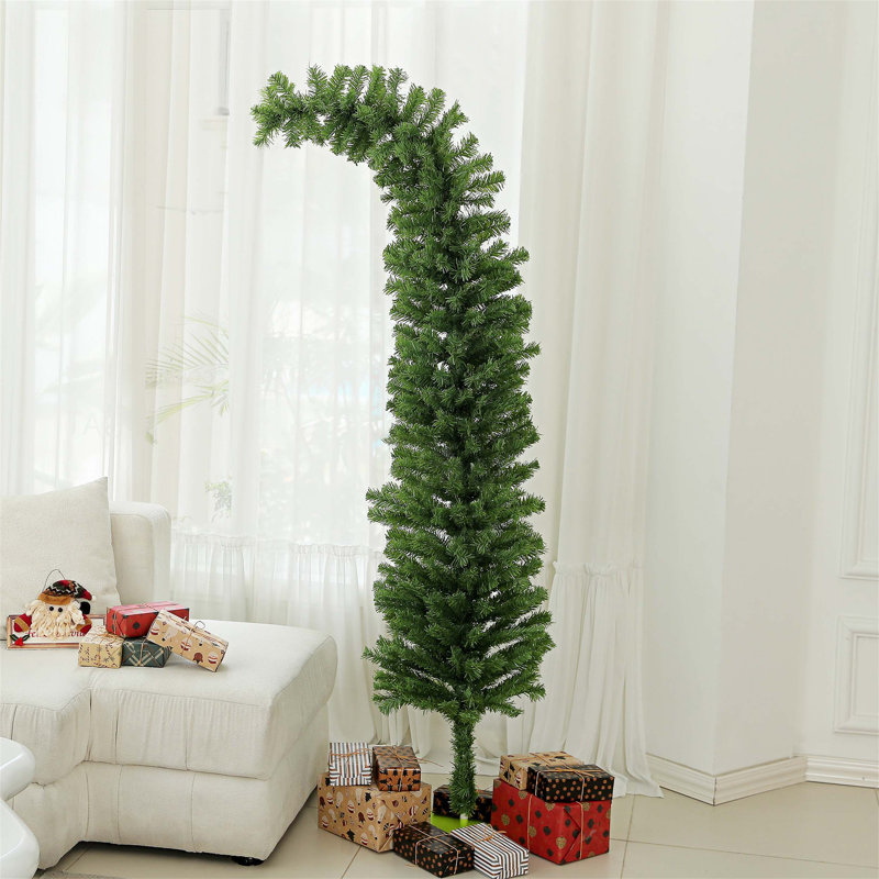 Arbre de Noël artificiel élancé avec aiguilles vertes