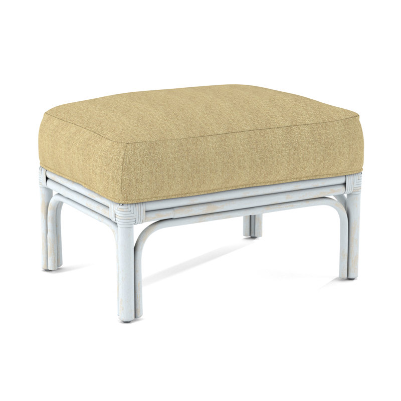 Boca Ottoman, Brown Geometric, 0456-33, Bisque
