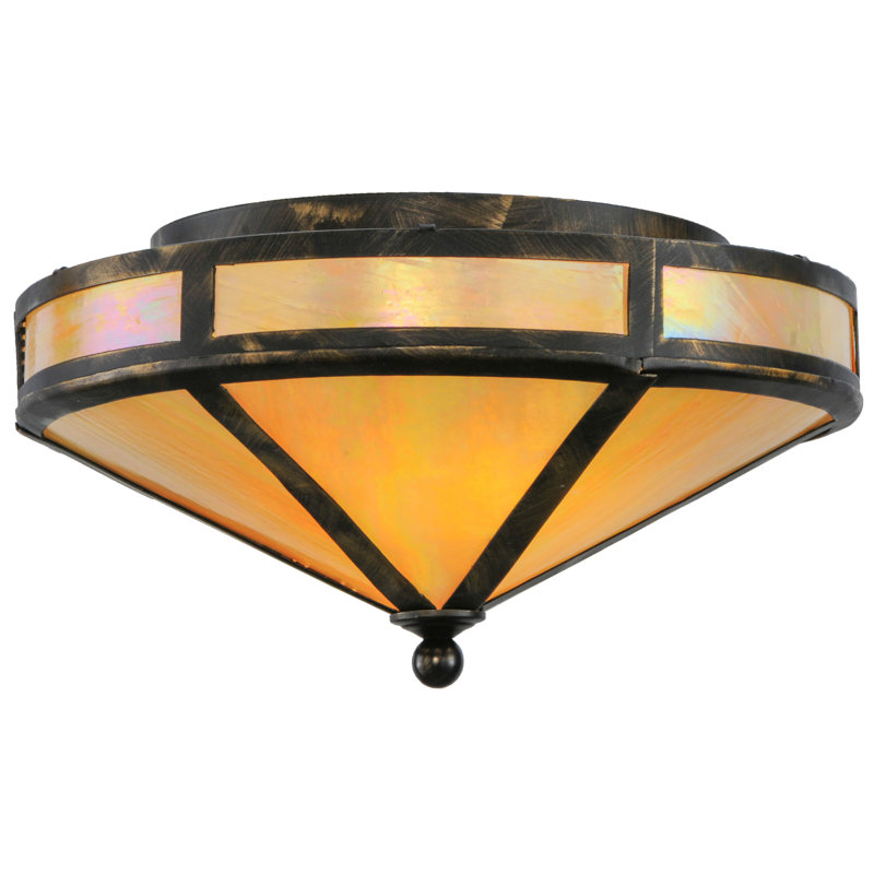 Plafonnier encastré unique à 2 lumières 15,5 po Craftsman Prime
