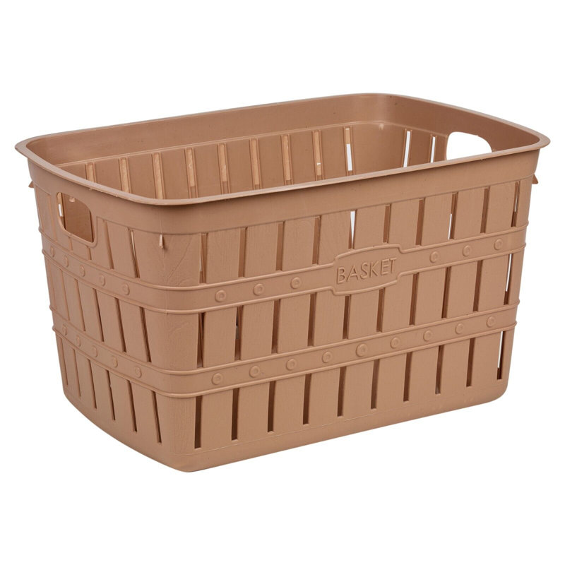 Rebrilliant Plastic Storage Tub & Tote, Cappuccino