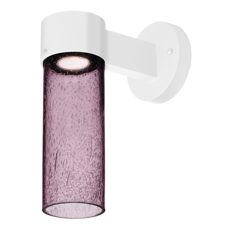 Cattalina Wall Light, White, Plum, 11.5" H x 5" W x 8.5" D