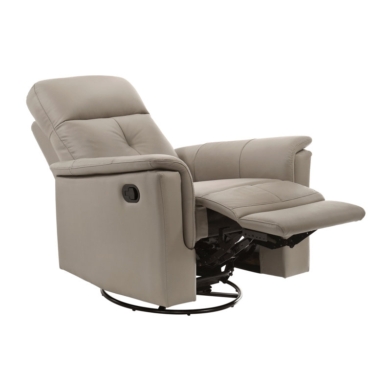 Fauteuil inclinable rembourré en cuir, Marron clair