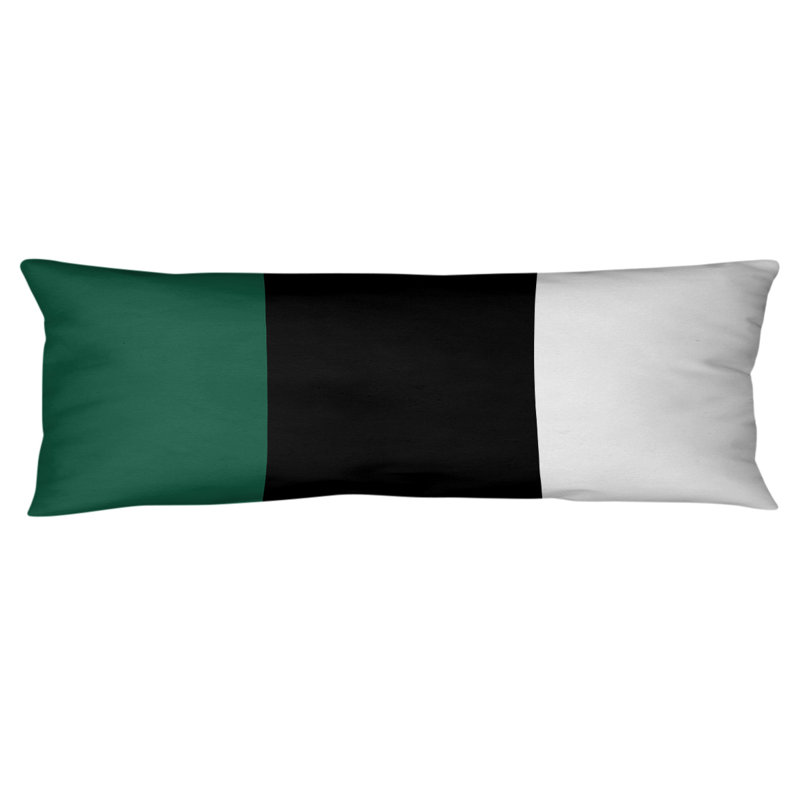 Stripes Medium Polyester/Polyfill Body Pillow, New York Big Football, Green/Black/White