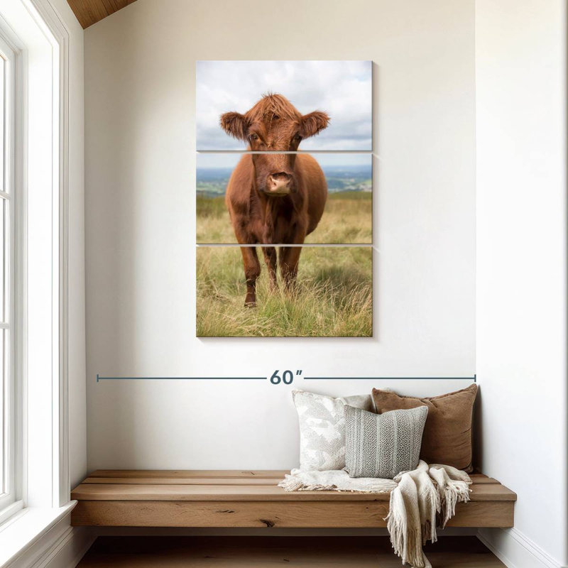 Vache de campagne anglaise brun Brampt, H 45 po x l 28 po