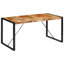 Price Solid Wood Top Metal Base Dining Table-41907596