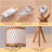 17.7" Natural Solid Wood Tripod Table Lamp