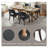 VKNOW Faux Leather Upholstered Dining Chairs Set of 2, High-Density Foam Cushion, Walnut Rubber Wood Legs for Dining Room, Bedroom, Black-1424936879