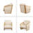 Wood PVC-coated polyester Club Chair