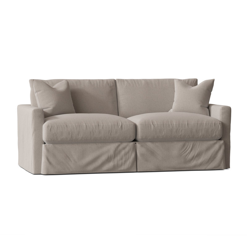 Hartig 84'' Slipcovered Sofa, Indy Dove Performance
