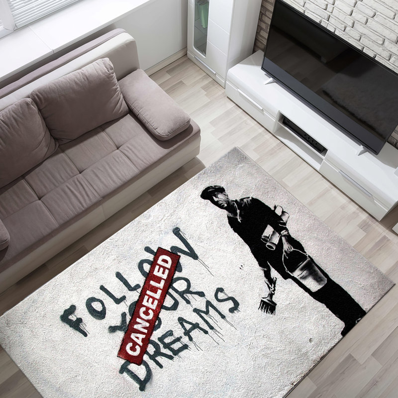 Floral Symphony Soft Non-Woven Printed Rug Sporting an Artistic Blend of Vibrant Colors for a Stylish Decor Statement
