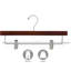 Cintre pour pantalons en bois avec pinces de coussin réglables pour jupe / pantalons-23003618
