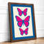 Magenta Butterflies Modern - Framed Print-790354969-790354970