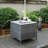 Outdoor Wicker Side Table Patio Coffee Table with Storage End Square Table-497609186