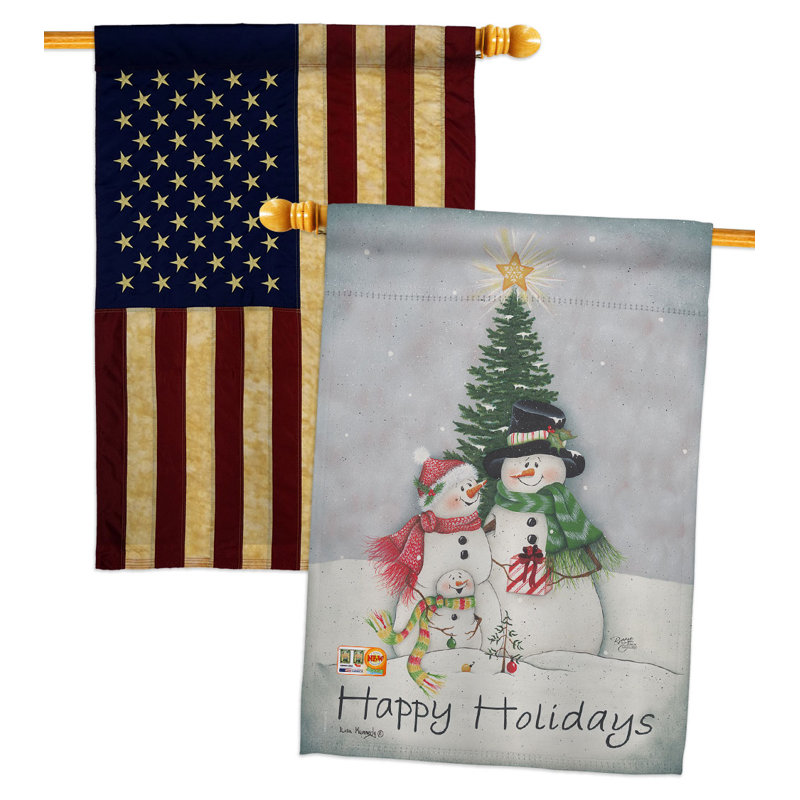 Drapeau de maison à 2 côtés en polyester / mélange de polyester 40 x 28 po