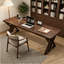 Bureau simple en bois massif noyer-129158077