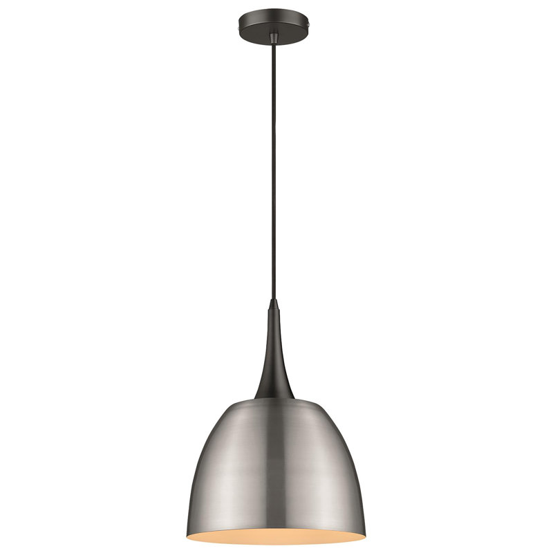 Marcy 1 - Light Metal Dome Pendant, Satin Nickel