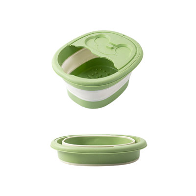 Plastics Bubble Feet Foldable Foot Bath Bucket With Handle And Lid Portable Foot Bath Spa Bucket With Massage Acupoints Portable Foot Bath Bucket Foldable Spa Bucket For Foot