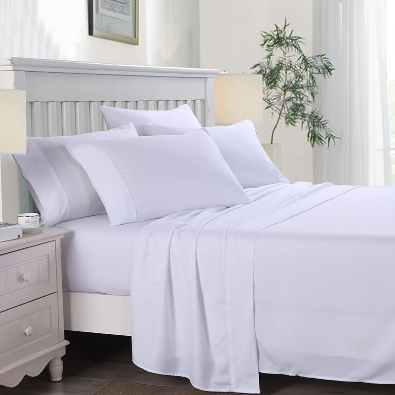 Microfiber Sheet Set, Twin, White