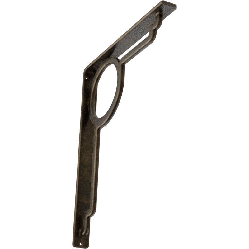 Support en fer forgé Maria, Or pâle antique, H 15 po x l 1,5 po x p 12 po