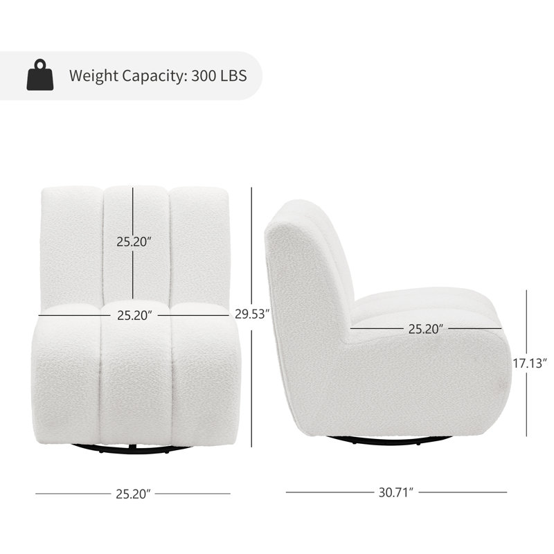 Latitude Run® Swivel Upholstered Accent Chair | Wayfair
