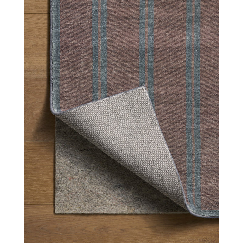 Bobby Geometric Indoor Rug, Merlot / Denim, 9 pi 3 po x 13 pi
