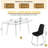Glass Top Four Leg Dining Set-1900660087-1900660086-1899584623