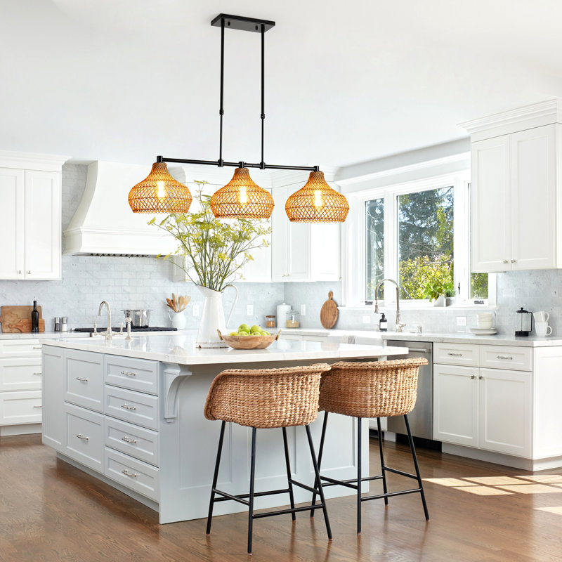 3 - Light Natural Kitchen Island Pendant