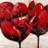 tulips closeup - 32"x32" art on canvas
