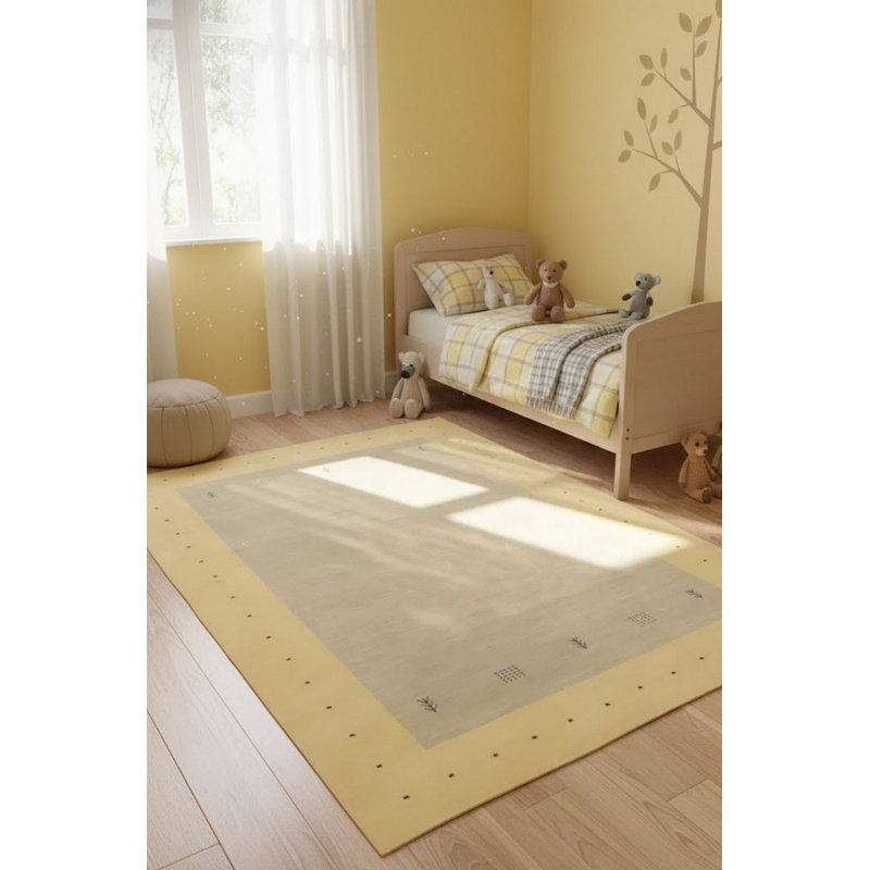 Tapis oriental beige tribal 6X8 Ameley