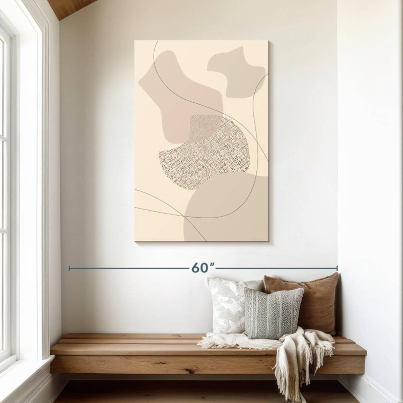 Avery Mid-Century brun abstrait II, H 45 po x l 30 po