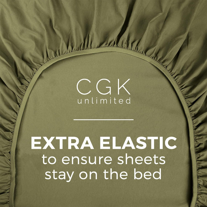 100% Cotton Fitted Sheet Only, 400 Thread Count Hotel Luxury Bedding, Soft & Breathable, Deep Pocket 8–16 Inch Mattress Fit