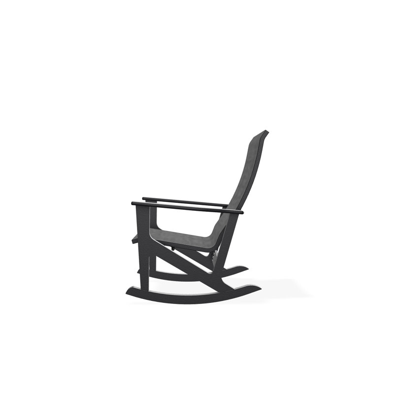 Wexler Polymer Outdoor Lounge Chair, Graphite, Collect Charcoal